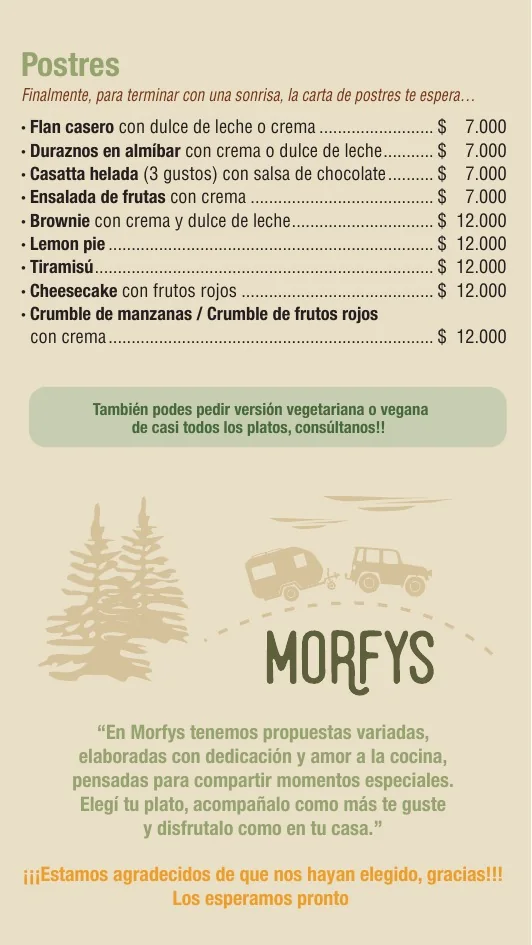 Menús Morfys · Morfys Mitre · 11