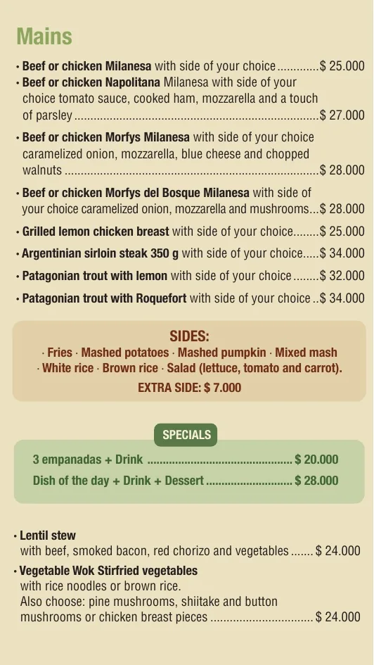 Morfys menus Â· Morfys Onelli Â· 8