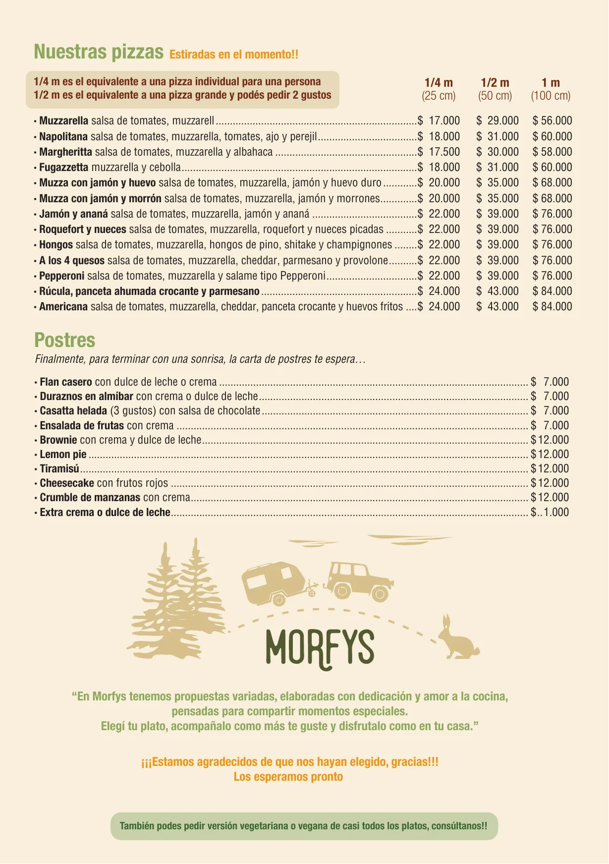 Menús Morfys · Morfys Onelli · 6